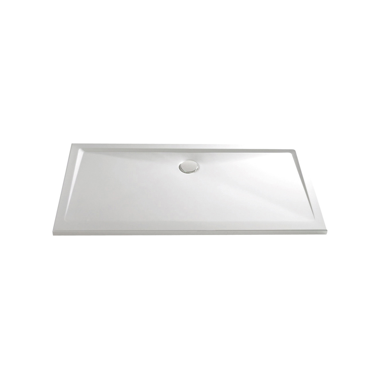 Rectangular super flat with point drain
