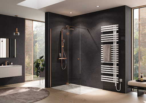 
                                                            
                                                                Dunkles Wanddesign in Feinstein-Optik von HSK Duschkabinenbau
                                                            